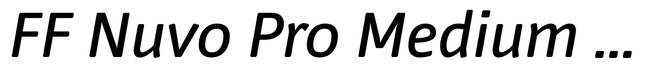 FF Nuvo Pro Medium Italic